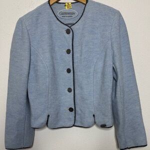 Giesswein Light Blue alpaca blend Blazer size 44-large